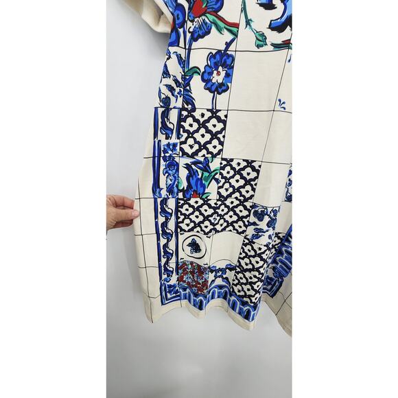 New NWOT Tory Burch Sequin Embellished Tile Mosaic T-Shirt Dress Pima Cotton M - Picture 7 of 10